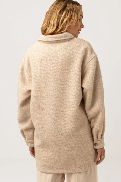 RHYTHM - Chevron wool blend longline shacket! 14