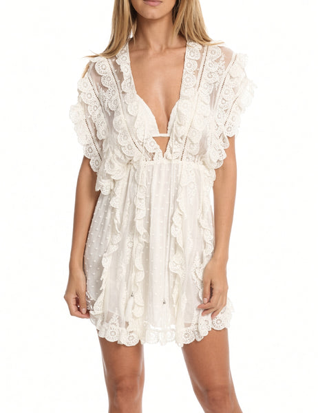 ZIMMERMANN "Valour scallop ruffle" mini dress! 12