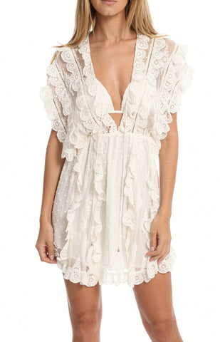 ZIMMERMANN "Valour scallop ruffle" mini dress! 12
