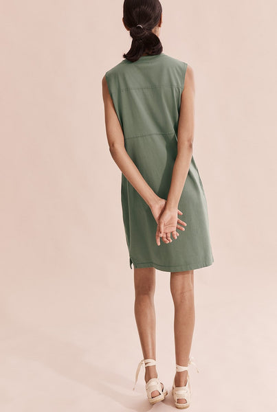 COUNTRY ROAD - Soft sage cotton modern logo tank dress! 14