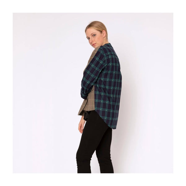 BLACKLIST - Wool blend tweed + check jacket! 14-16