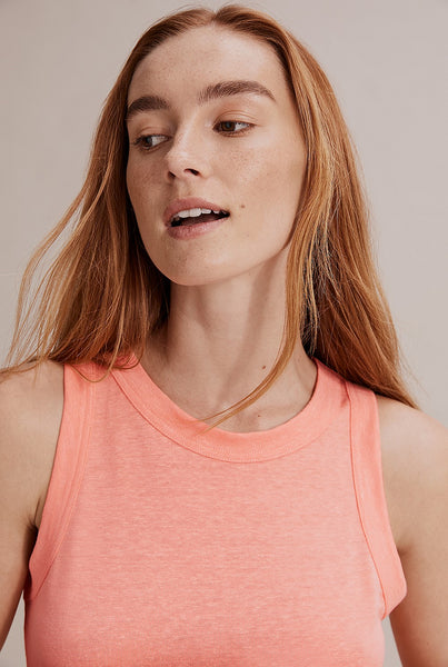 COUNTRY ROAD - Linen jersey tank - Peach! 12