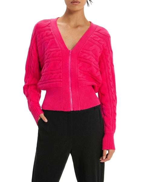 CUE - Pink cable knit cardi! 16