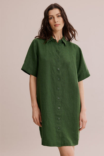 COUNTRY ROAD (LN) Organic linen shirt dress! 10-12