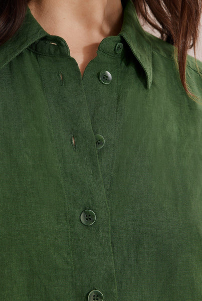 COUNTRY ROAD (LN) Organic linen shirt dress! 10-12