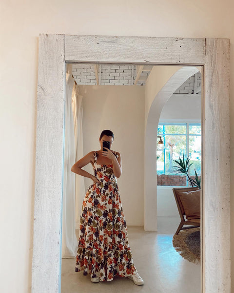 KIVARI - Paloma floral shirred maxi dress! 10