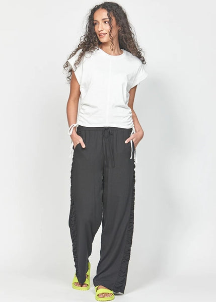 KETZ-KE - Wide leg ruched side panel pant! 12