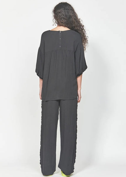 KETZ-KE - Wide leg ruched side panel pant! 12