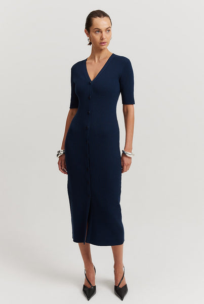 COUNTRY ROAD (LN) Midnight button through knit dress! 14