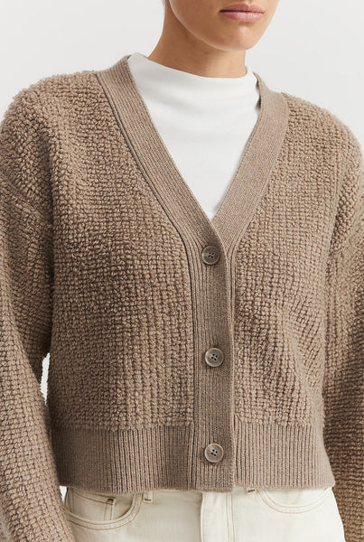 COUNTRY ROAD - Wool + cashmere boucle cardi! 12-14
