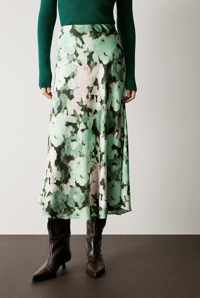 TRENERY (BN) "Satin floral" skirt - Blurred floral! 14