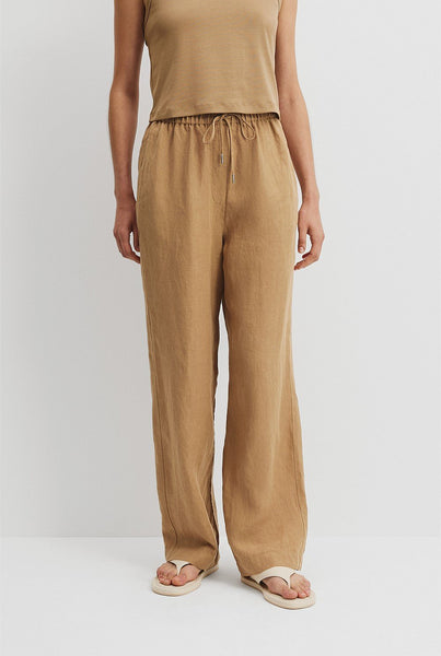 COUNTRY ROAD (LN) Organic linen pull on pant - Chai! 14