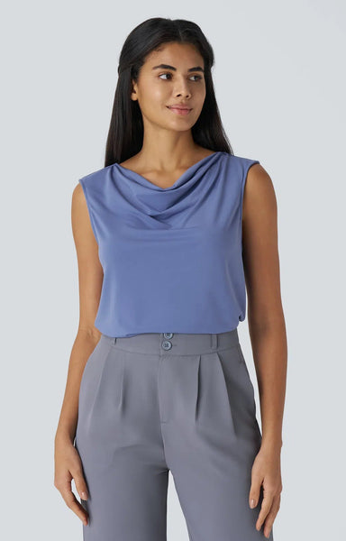 HALARA - Cornflower blue cowl neck top! 14