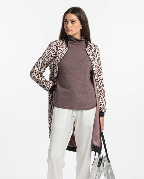 REPERTOIRE (NZ) "Phoenix" leopard satin bomber jacket! 14