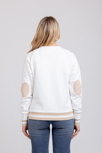 MIMOSO (LN) Contrast alabaster sweater! 10-12