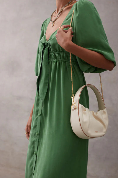 SANCIA (LN) The Cerie cupro maxi dress - Bottle green! 12