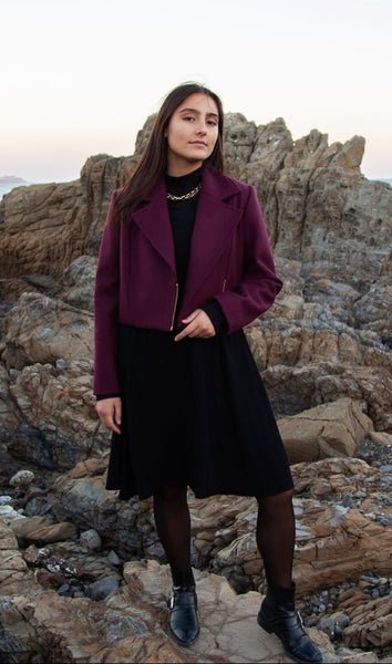 WILSON TROLLOPE (NZ) Wool blend crop jacket! 16