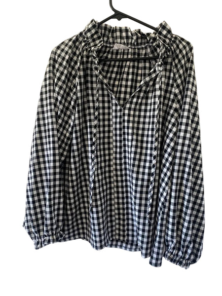 HEIDI FRANK (NZ) Gingham Finn blouse! 8-10