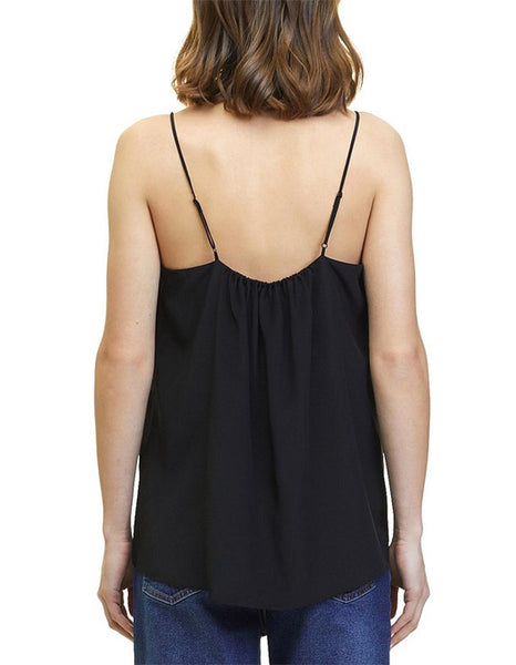 COUNTRY ROAD - Silk v-neck cami - Black! 10