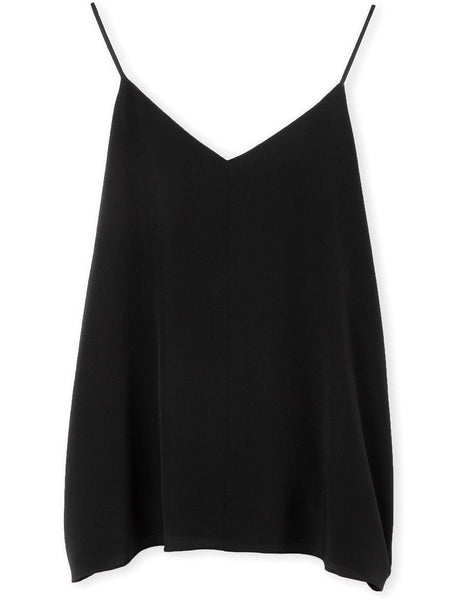 COUNTRY ROAD - Silk v-neck cami - Black! 10