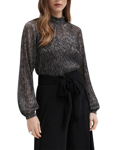 WITCHERY - High neck metallic top! 10-12