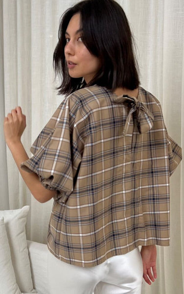 CAITLIN CRISP (NZ) Reversible plaid blouse! 14