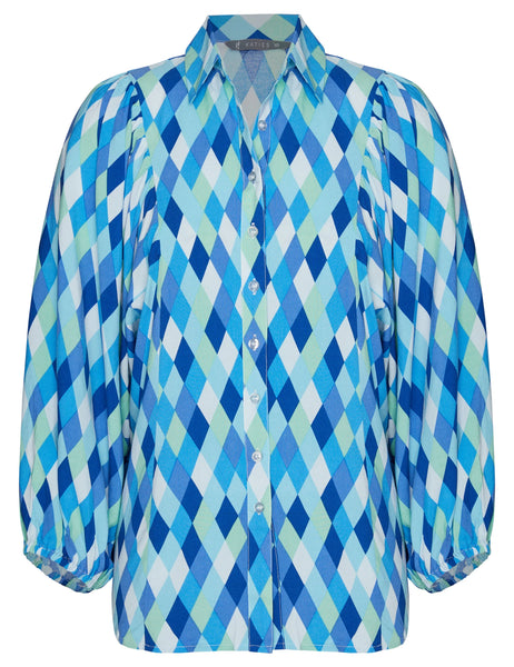KATIES (BN) "Puff sleeve" geo shirt! 16