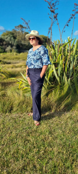 LOVE & GLORY (NZ) Perfect linen pant - Floral belt! 8-10