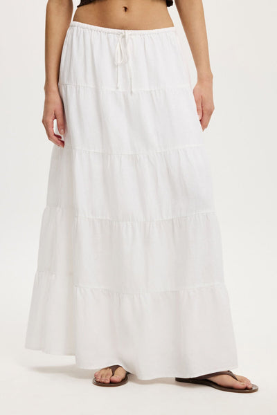 COTTON-ON (LN) Linen blend tiered maxi skirt! 12