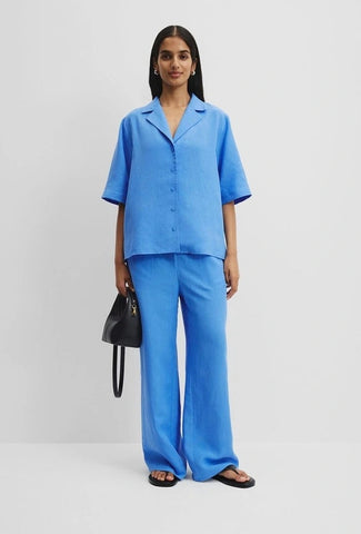 COUNTRY ROAD - Relaxed lyocell/linen pant - Arctic blue! 16