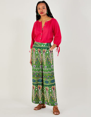 MONSOON (LN) Wide leg viscose print pant! 12