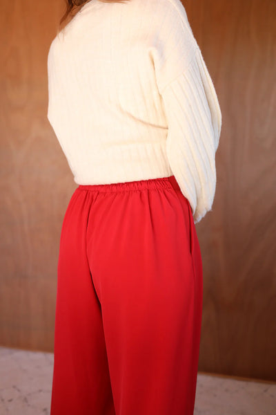 HEIDI FRANK (LN) Willow wide leg pant - Lipstick! 10-12