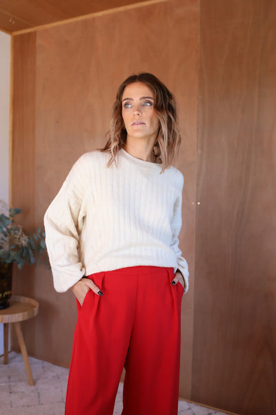 HEIDI FRANK (LN) Willow wide leg pant - Lipstick! 10-12