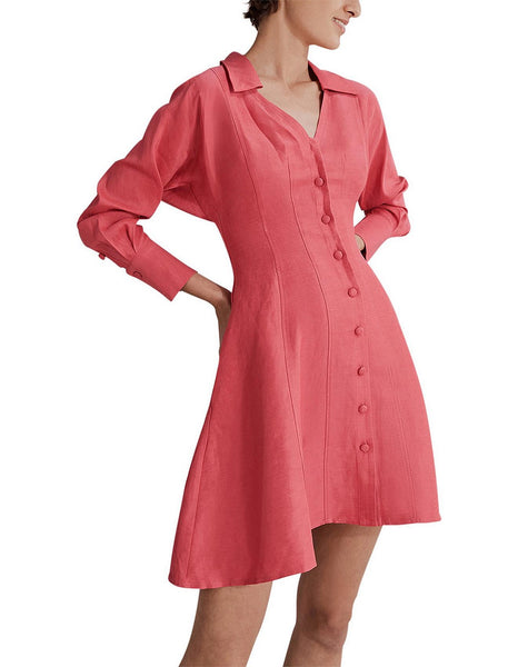 COUNTRY ROAD - Linen blend panel detail shirt dress! 10