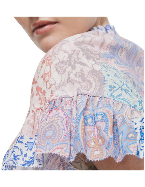 WITCHERY - Patchwork print flutter sleeve blouse! 12