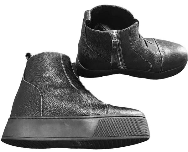 MOOCHI (LN) Stitch boots - Leather platform boots! 7.5-8