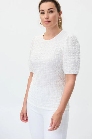 JOSEPH RIBKOFF (LN) CA - Textured 3/4 sleeve top! 20-24