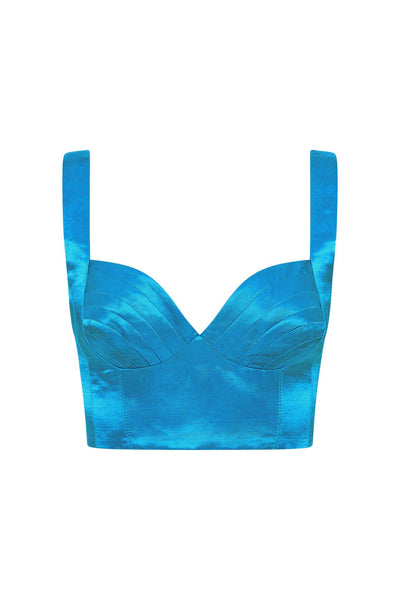 AJE (BN) Azure blue "Elation" pleated bralette! 14
