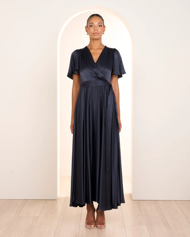 PILGRIM (BN) "Eden" cross satin maxi dress! 10