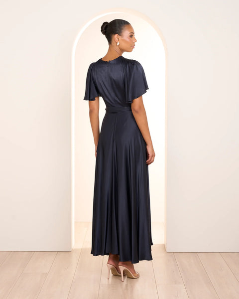 PILGRIM (BN) "Eden" cross satin maxi dress! 10