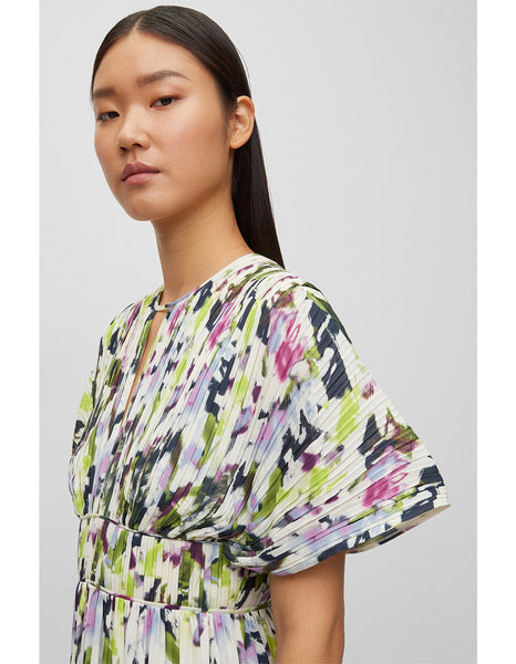 BOSS (LN) Pleat detail floral print dress! 10