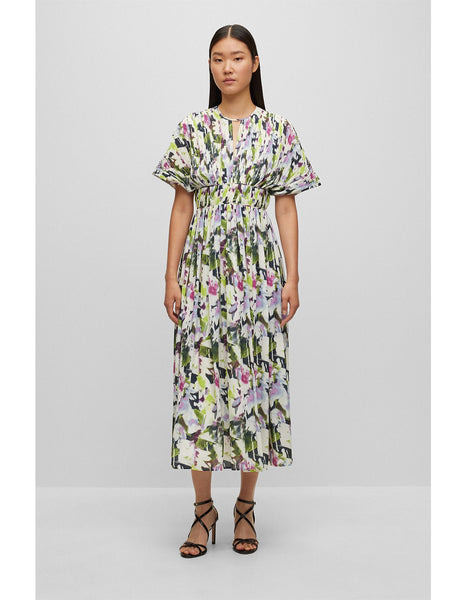 BOSS (LN) Pleat detail floral print dress! 10