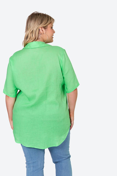 EB & IVE (LN) La Vie linen shirt - Kiwi! 16