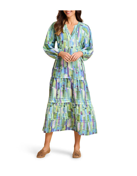 BLUE ILLUSION (LN) Tiered maxi dress! 12