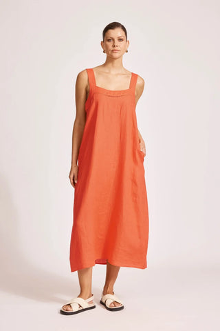 EB & IVE (LN) Miramar tank linen dress - Coral! 16