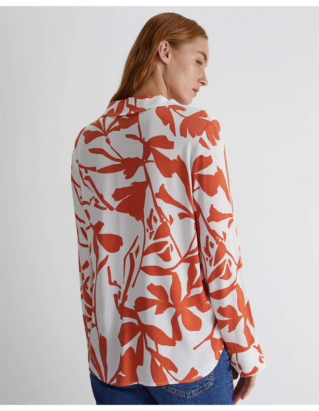 SPORTSCRAFT (LN) Orange floral print viscose blouse! 18