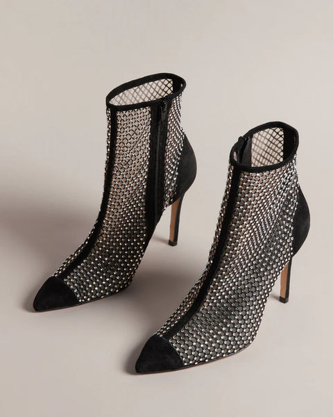 TED BAKER (BN) Diamonte mesh heel boot! 41