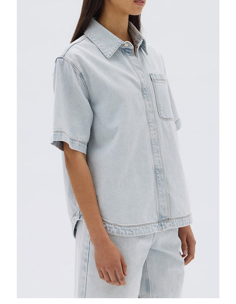 ASSEMBLY LABEL - Marlow boxy denim shirt! 10-12