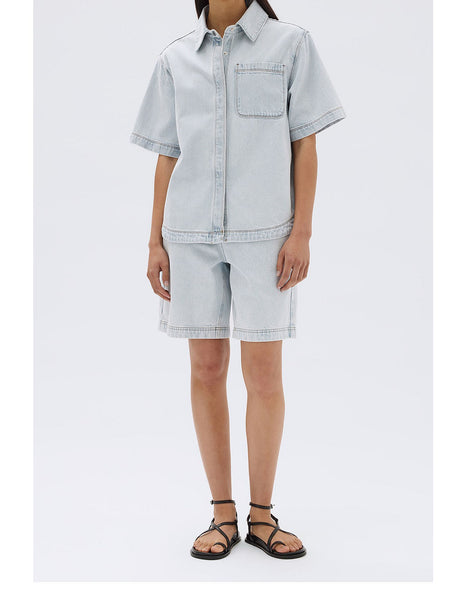 ASSEMBLY LABEL - Marlow boxy denim shirt! 10-12