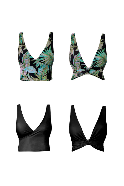 BAIIA (LN) "Martinique Reversible Bikini Wrap Top" set! 10-12